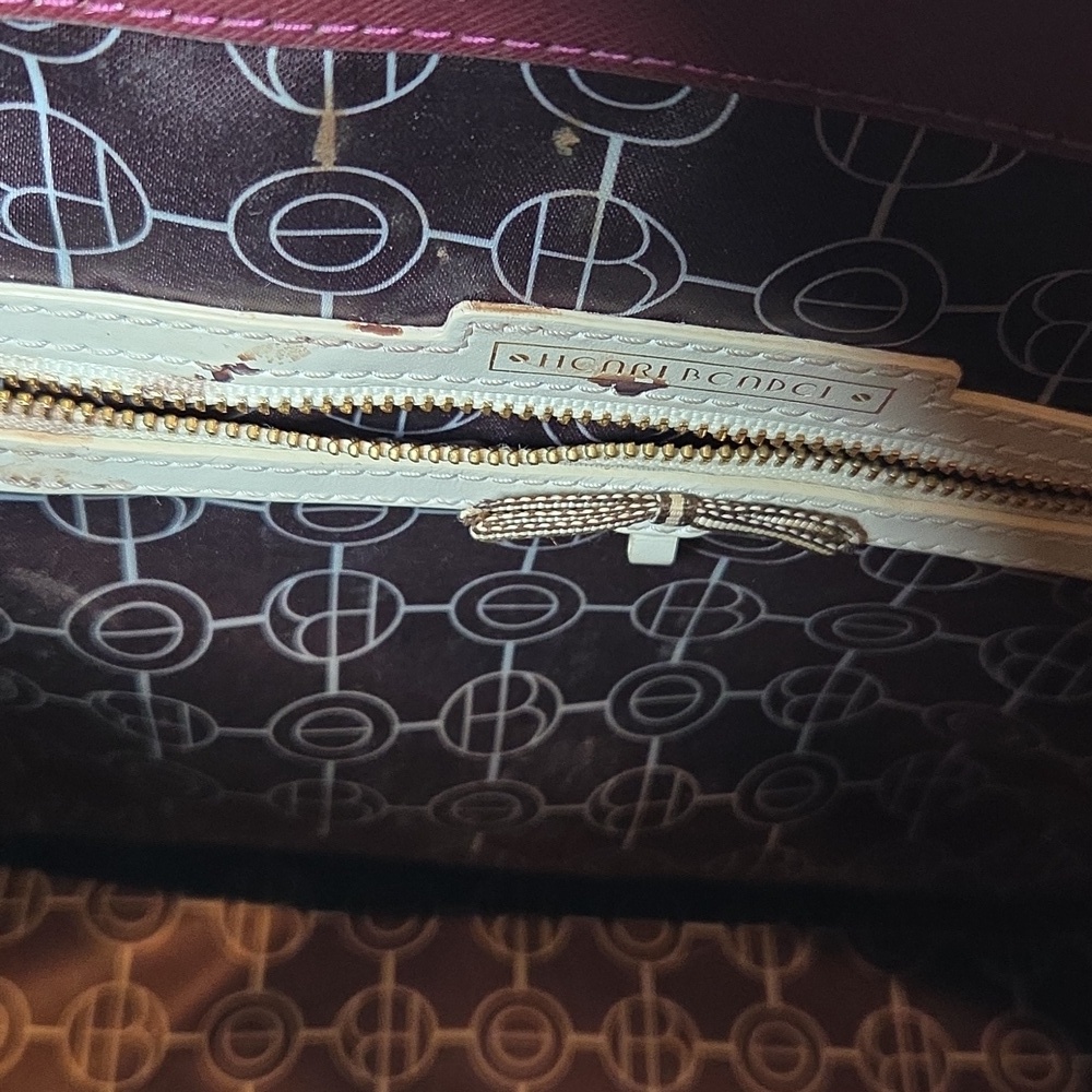 HENRI BENDEL RSG Plum Satchel with Gold Accents - Picture 4 of 8